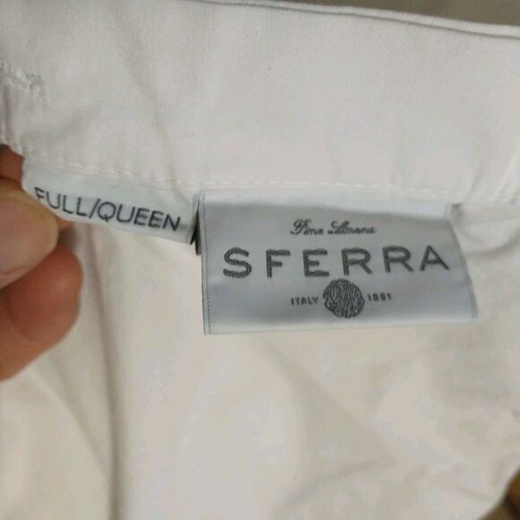 Sferra Grande Hotel Duvet Cover Full Queen Long Staple Cotton White Embroidery - Picture 9 of 13